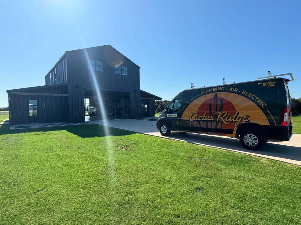 Cactus Ridge Services van in a North Texas driveway